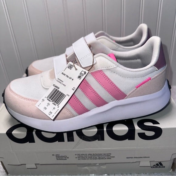 Adidas Kids Run 70s Shoes - Pink and White - Picture 4 of 10